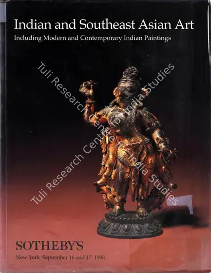 Sotheby's (Auction House). Indian and Southeast Asian Art - Including Modern and Contemporary Indian Paintings. 17 September 1998, New York | Auction Catalogue | EconomicsArt | 00861856