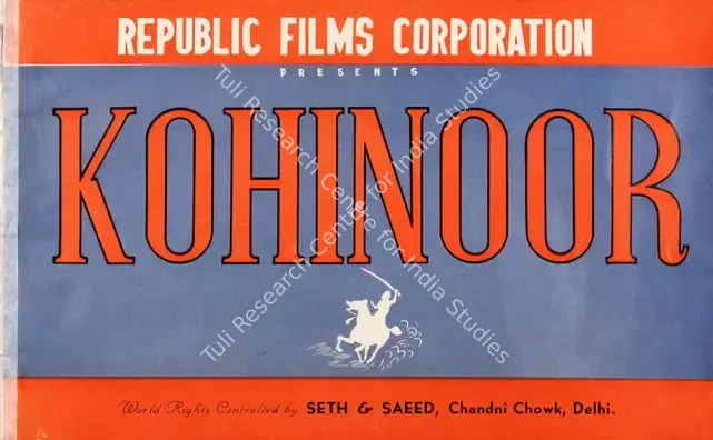 Sinha, V.N. (Producer), Kohinoor, 1960 | Song-Synopsis Booklet | CinemaEducation | 00865539