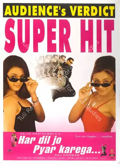 Nadiadwala, Sajid (Producer), Har Dil Jo Pyar Karega, 2000 | Full Sheet Poster | CinemaEducation | 00768832