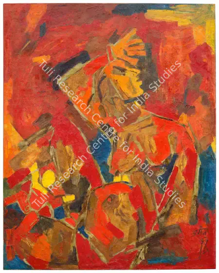 Husain, M.F. (Artist). Untitled. Oil on canvas, Circa 1970s | Painting | EconomicsArt | 00892103