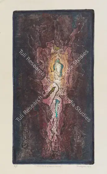Krishna, Devayani (Artist). The Tree of Knowledge. etching, n.d. | Graphic Art/Print | EconomicsArt | 00891742