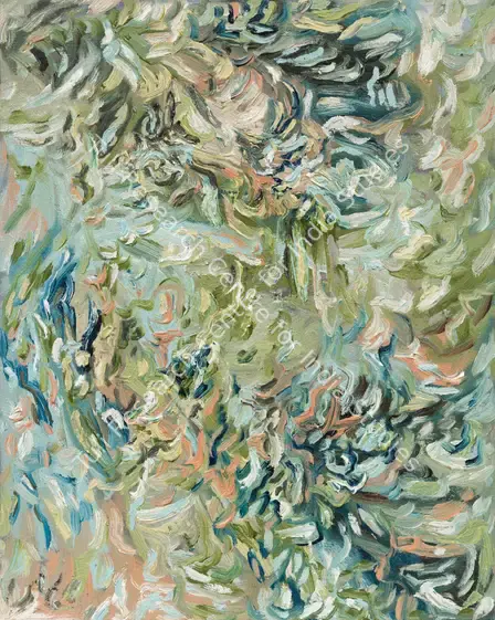 Balivada, Divya (Artist). A Quiet That Sinks,. oil on canvas, n.d. | Painting | EconomicsArt | 00891747