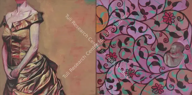 Shetty, Sudarshan (Artist). Queen. Acrylic on canvas, 2002 | Painting | EconomicsArt | 00891983
