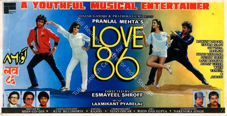 Mehta, Pranlal (Producer), Love 86, 1986 | Song-Synopsis Booklet | CinemaEducation | 00778662