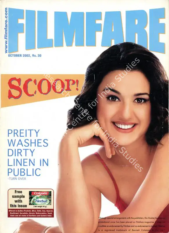 Baliga, Shashi (Editor). Filmfare. 51(10). Bombay: Pradeep Guha, c/o The Times of India, 01 October 2002 | Magazine | CinemaEducation | 00794111