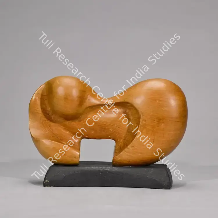 Achary, Appukuttan K. (Artist). Reclining No.2. Wood, c.1981 | Sculpture | FineArts | 00547611