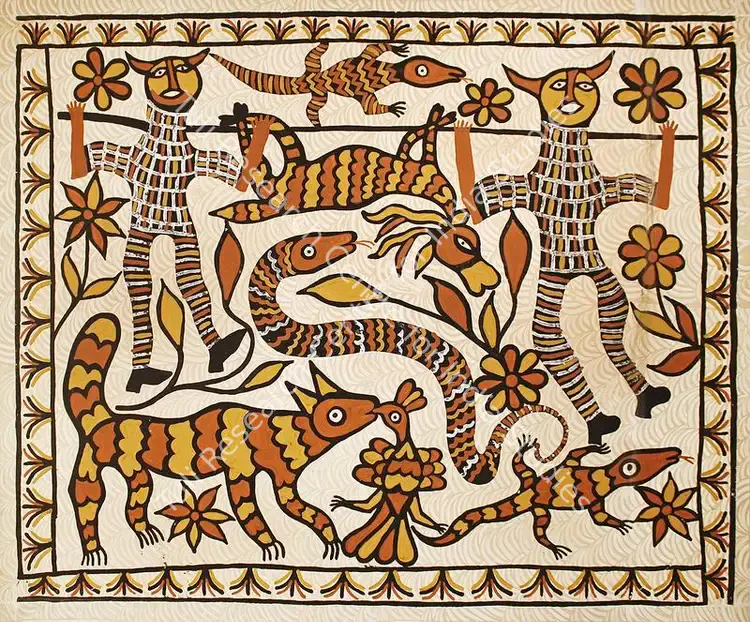 Devi, Putli (Artist). Untitled. Opqaue pigment on canvas, 2019 | Painting | FineArts | 00603445