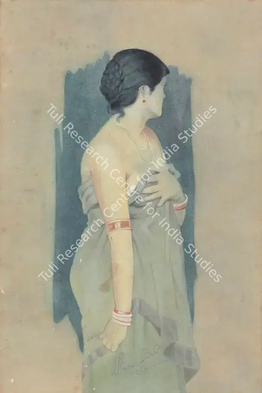 Mazumdar, Hemendranath (Artist). Untitled (Passing Cloud). Watercolor on paper laid on card, c.1920s | Painting | FineArts | 00337619