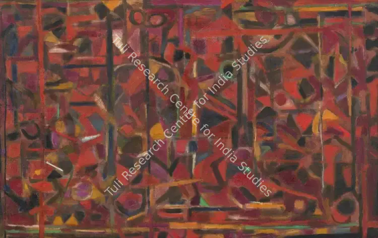 Kudallur, Achutan (Artist). Untitled. Oil on canvas, circa 1980s | Painting | EconomicsArt | 00872951