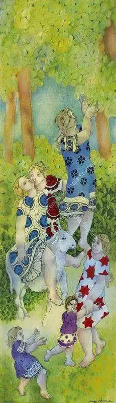 Burman, Maya (Artist). Untitled. Watercolour and ink on paper, n.d. | Painting | FineArts | 00332478