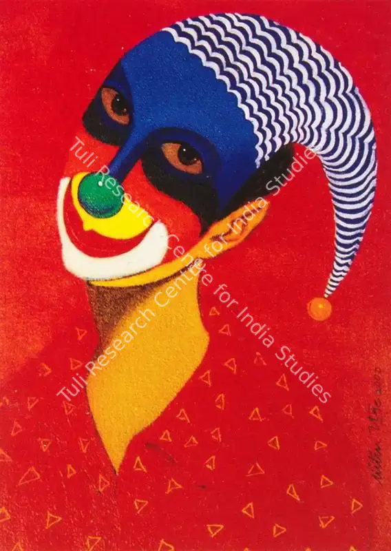 Utge, Nitin (Artist). Clown II. Acrylic on canvas, n.d. | Painting | FineArts | 00372006