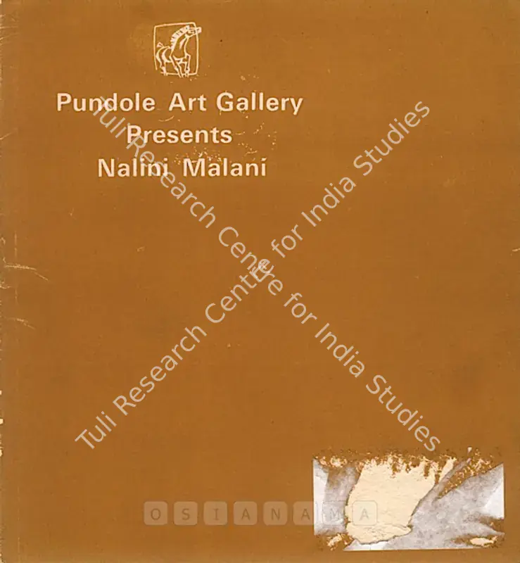 Malani, Nalini (Artist). Nalini Malani. Bombay: Pundole Art Gallery, 1979 | Solo Exhibition Catalogue  | 00875752