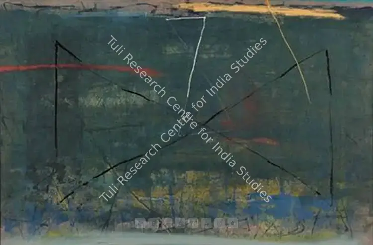 Harshavardhana, S. (Artist). Untitled. Mixed media on canvas, 2004 | Painting  | 00879924