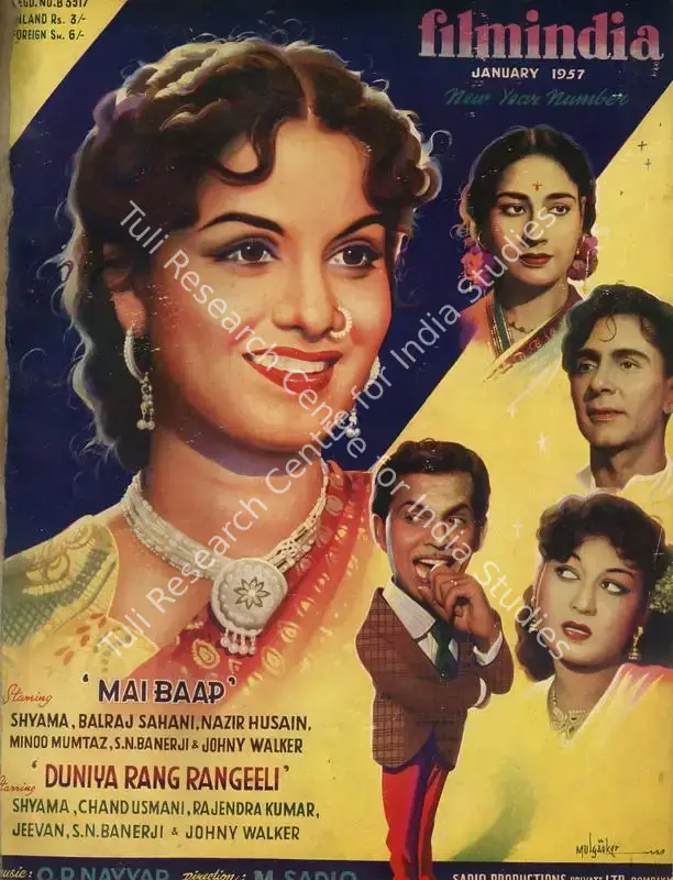 Patel, Baburao (Editor). Filmindia. 23(1). Bombay: Yusufali Nensey, January 1957 | Magazine | CinemaEducation | 00796666