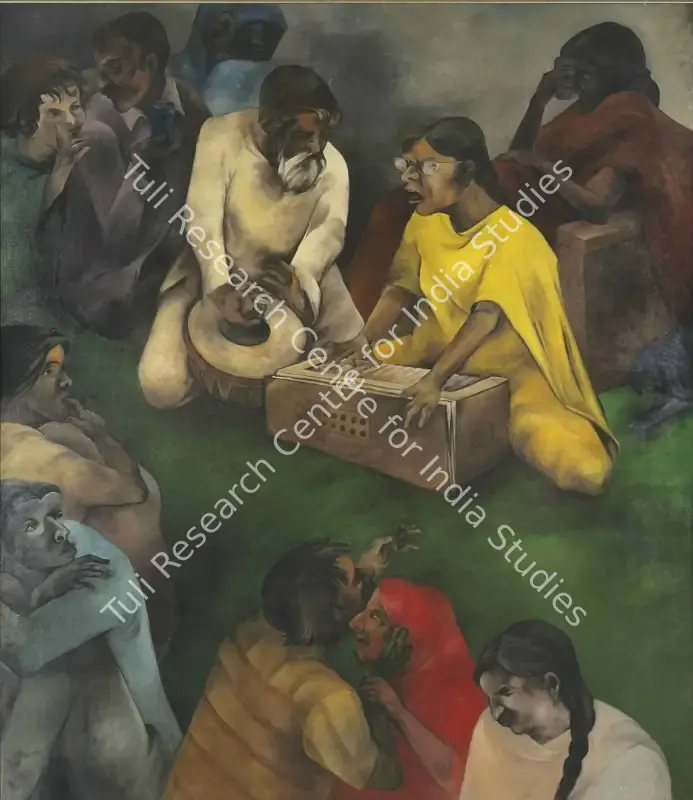 Singh, Sardar Gurcharan (Artist). Untitled (From My Country Series II) . Oil on canvas, 1986-1987 | Painting | FineArts | 00647106