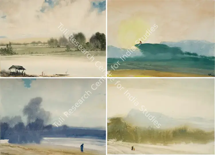 Sen, Bireshwar (Artist). Untitled. Watercolour and wash on paper, 1965 | Painting | FineArts | 00574528