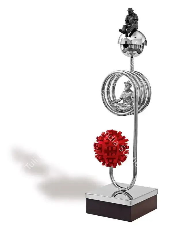 Bhattacharjee, Shovin (Artist). Untitled. Stainless steel, fibre glass and aluminium, n.d. | Sculpture | FineArts | 00357815
