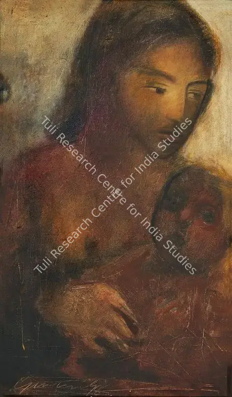 Singh, Sardar Gurcharan (Artist). Mother and Child. Oil on canvas, 1998 | Painting | FineArts | 00353756