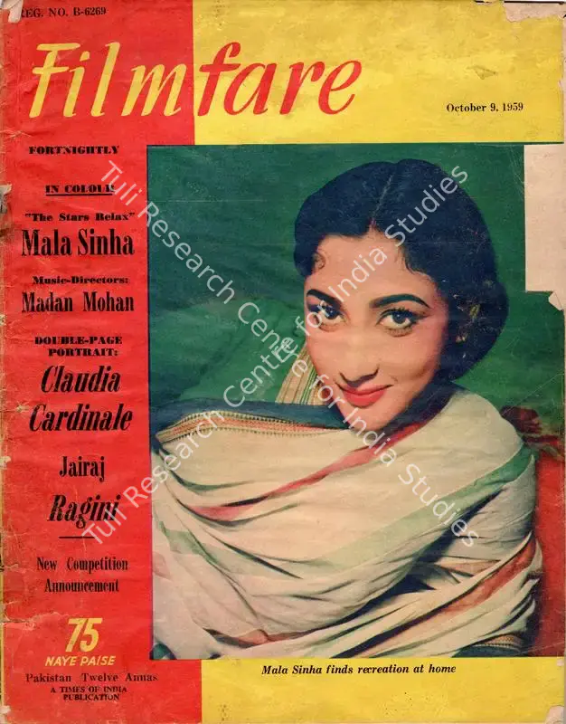Rao, L.P. (Editor). Filmfare - The Fortnightly Film Magazine. 8(21). Bombay: Pyarelal Sah,  c/o The Times of India, 09 October 1959 | Magazine | CinemaEducation | 00793243