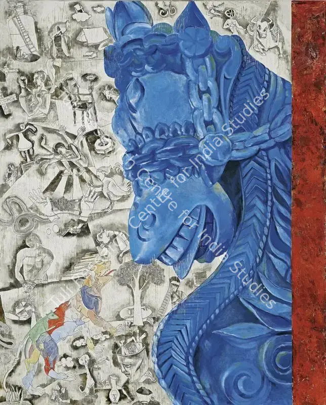 Aelay, Laxman (Artist). Untitled. Acrylic and ink on canvas, 2013 | Painting | FineArts | 00354802