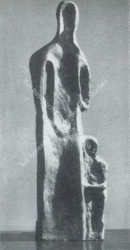 Dhanapal, S. (Artist). Mother and Child. Lead, 1961 | Marg, December 1962 | Sculpture | FineArts | 00674919