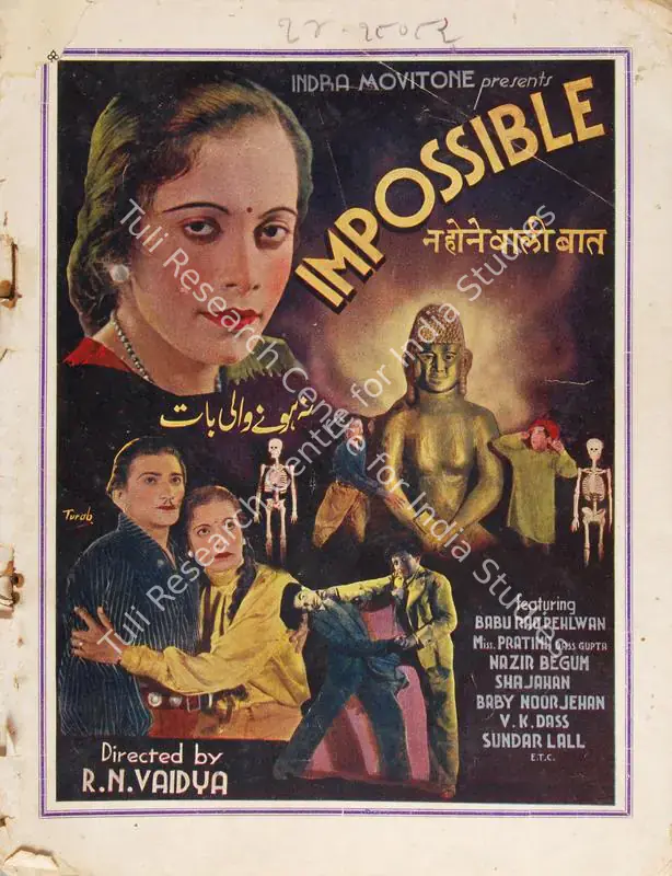 Vaidya, R.N. (Director), Na Honewali Baat, 1938 | Song-Synopsis Booklet | CinemaEducation | 00779156