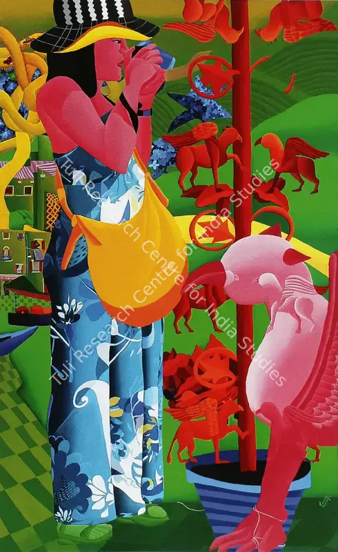 Khajuria, Sunanda (Artist). Rebirth. Acrylic on canvas, 2010 | Painting | FineArts | 0024220