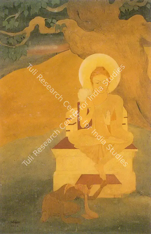 Haldar, A.K. (Artist). Buddha. Wash on paper, 1910 | Painting  | 00877152