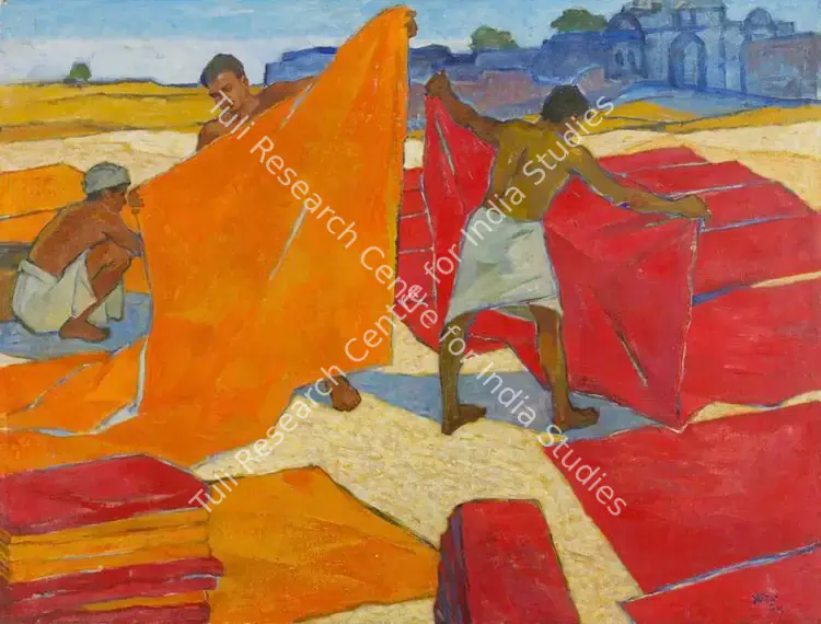 Satwalekar, Madhav (Artist). Untitled. Oil on canvas, 1975 | Painting | FineArts | 00334675