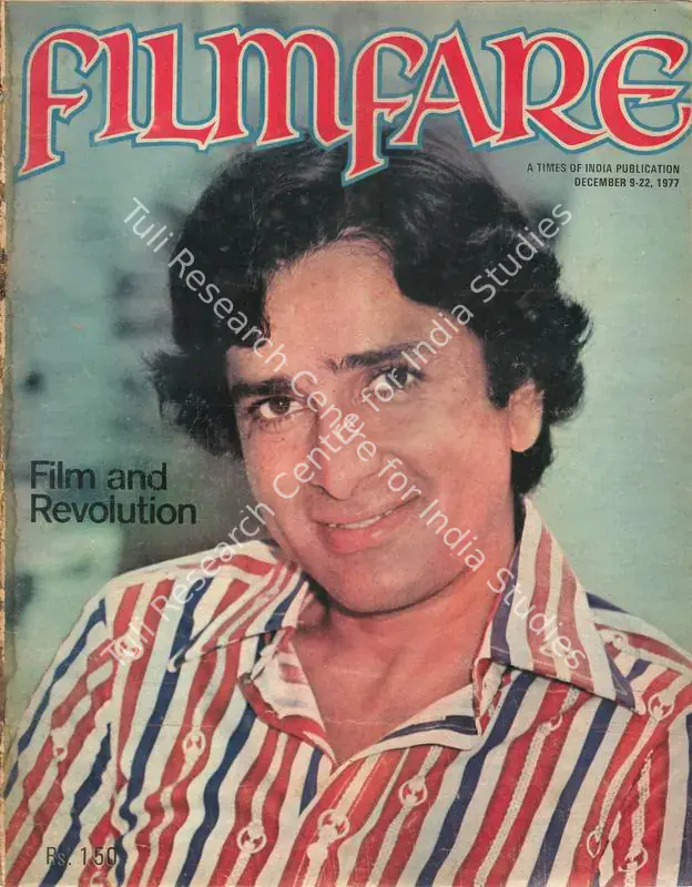 Karanjia, B.K. (Editor). Filmfare - The Fortnightly Film Magazine. 26(25). Bombay: T P Pithavala, c/o The Times of India, 09 December 1977 | Magazine | CinemaEducation | 00793620