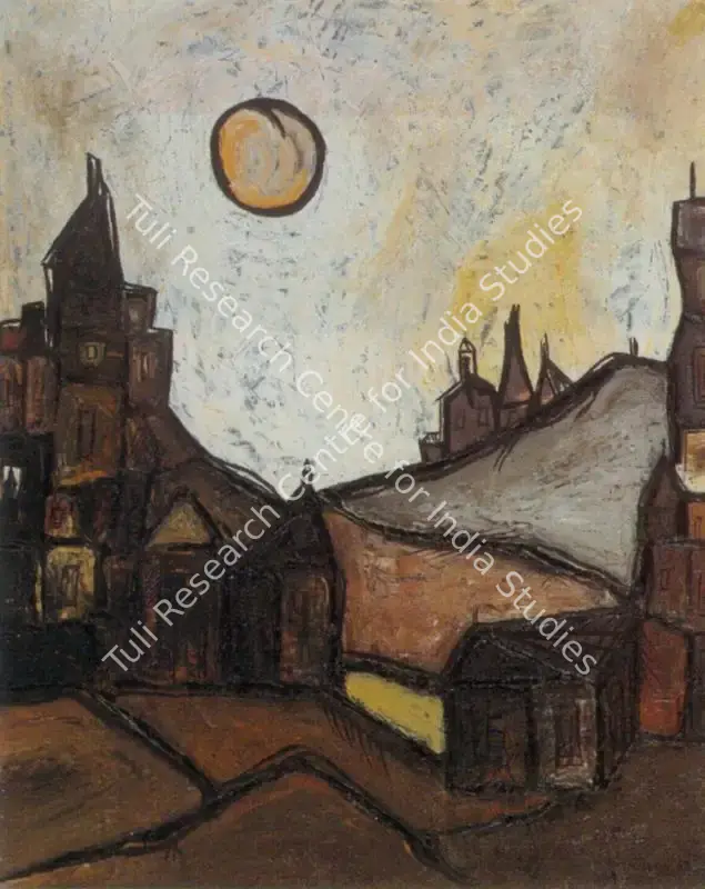 Ribeiro, Lance (Artist). Landscape. Oil on board, 1963 | Painting | FineArts | 00600723