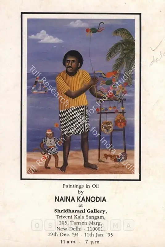 Kanodia, Nayanaa (Artist). Naina Kanodia - Paintings in Oil. New Delhi: Shridharani Gallery, 1994 | Solo Exhibition Invitation | FineArts | 00859193