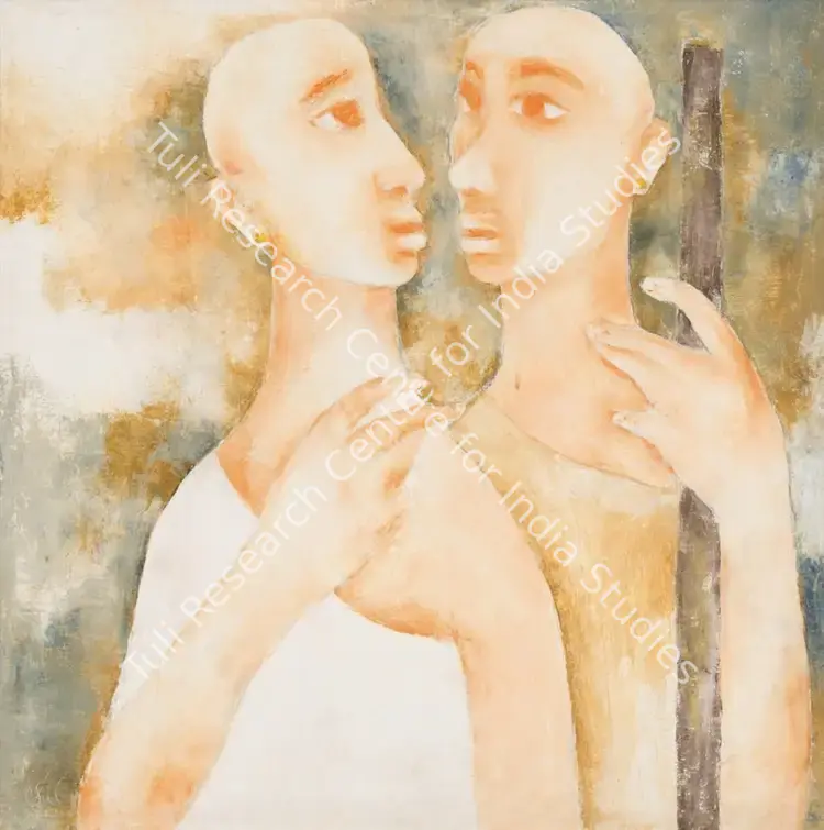 Shah, Haku (Artist). Untitled. Oil on canvas, 1988 | Painting | EconomicsArt | 00870555