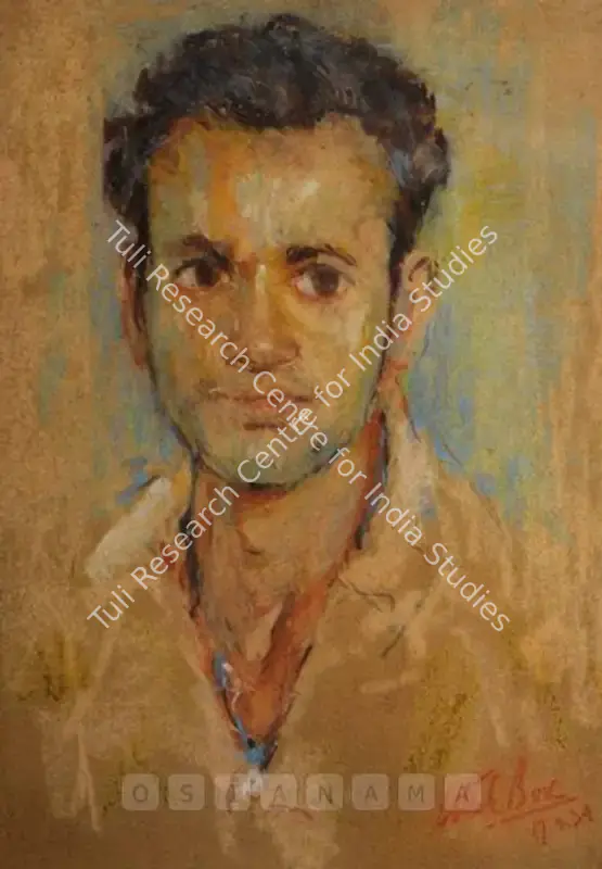 Bose, Atul (Artist). Portrait Of A Young Man. Pastel on card, 1939 | Drawing | FineArts | 00563163