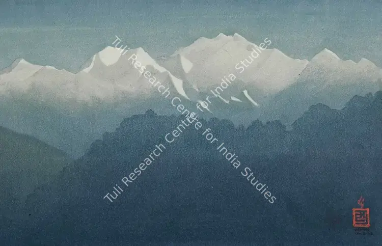 Dugar, Indra (Artist). Dispersing Gloom . Wash on paper, 1965 | Painting | FineArts | 00333292