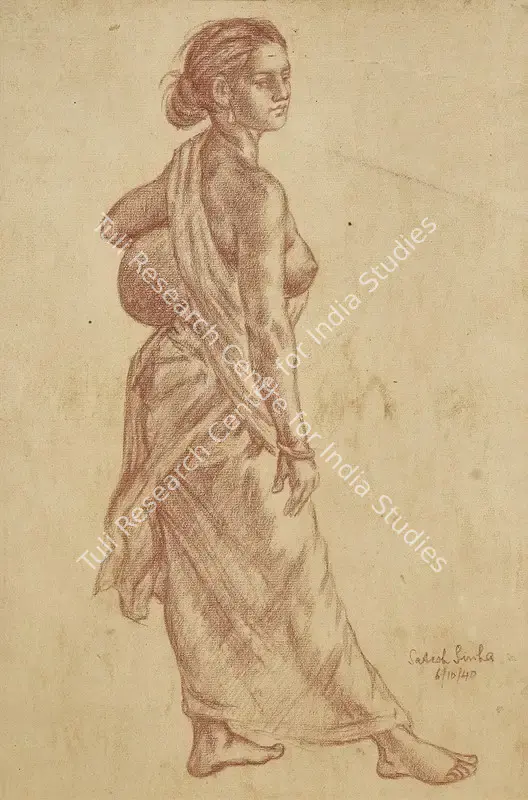 Sinha, Satish (Artist). Untitled. Pastel on paper, 1940 | Painting | FineArts | 00417692