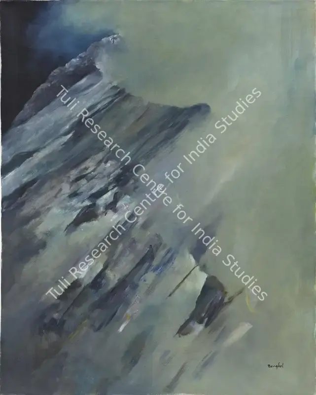 Bangdel, Lain Singh (Artist). Untitled (Mt. Everest West Side). Oil on canvas, n.d. | Painting | EconomicsArt | 00871867