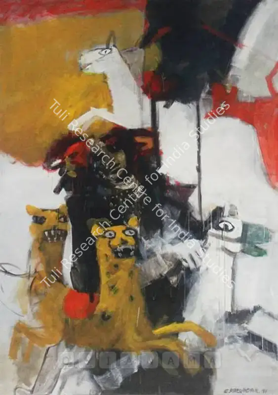Mazumdar, Chittrovanu (Artist). Merry Go Round. Oil on canvas, 1991 | Painting | FineArts | 00598000
