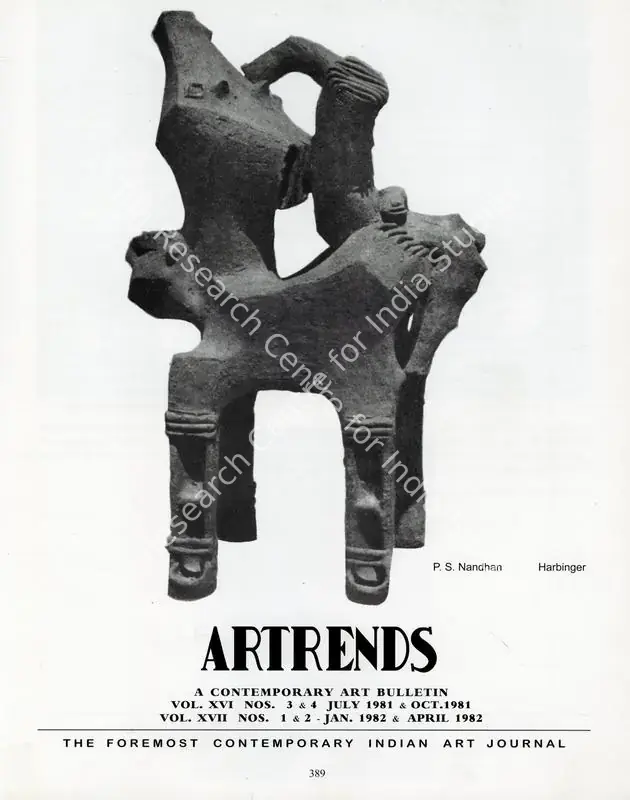 Haridasan, K.V. (Editor). Artrends - A Contemporary Art Bulletin. 16 & 17(3 & 4, 1 & 2). Madras: Progressive Painters, July-October 1981 - January-April 1982 | Bulletin | FineArts | 00842108