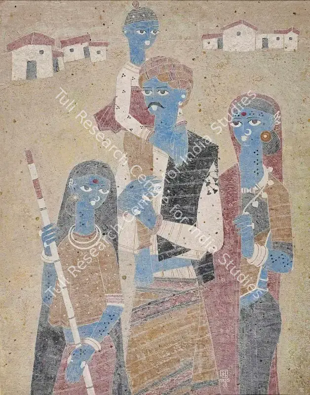 Kapoor, Bhagwan (Artist). To the Fair. Gouache and watercolour on card, 1961 | Painting | FineArts | 00417471