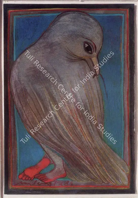 Pal, Gogi Saroj (Artist). Kinnari. Gouache on paper, 1989 | Marg, 1996 | Painting | FineArts | 00675134