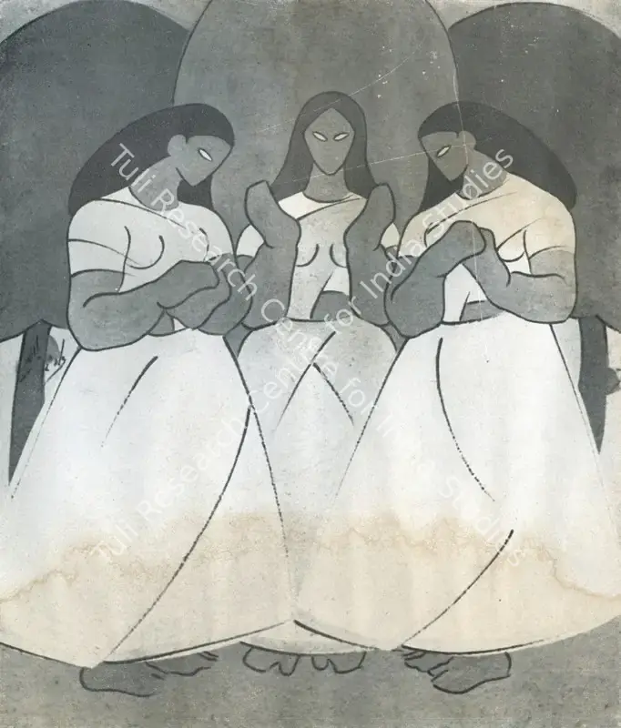 Pal, Pran (Artist). Madonna and Child. Oil, n.d. | Marg, October 1953 | Painting | FineArts | 00674731