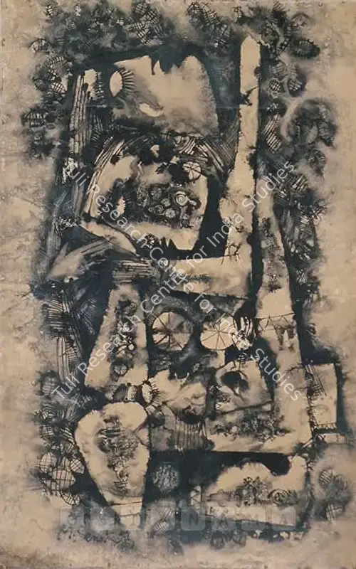 Senathipathi, M. (Artist). Lovers. Mixed media on paper, 1980 | Painting | FineArts | 00600815
