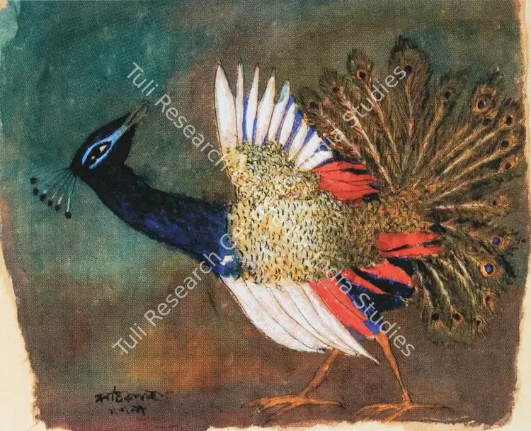 Pyne, Kartick Chandra (Artist). Untitled. Mixed media on paper, 1997 | Painting | FineArts | 00376085