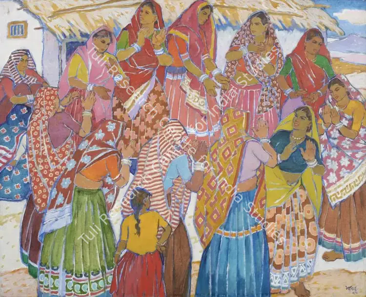 Satwalekar, Madhav (Artist). Untitled. Oil on canvas, 1994 | Painting | FineArts | 00354950