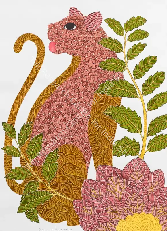 Shyam, Venkat (Artist). Untitled (Observation). Natural pigments on handmade paper, framed, 2023 | Painting | FineArts | 00604130