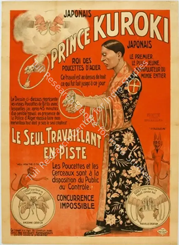 Kuroki, Prince (Magician). Prince Kuroki-Le Seul Traillant en Piste. Colour lithograph, linen-backed | Magic Publicity Art & Memorabilia | PopCulture | 00092297
