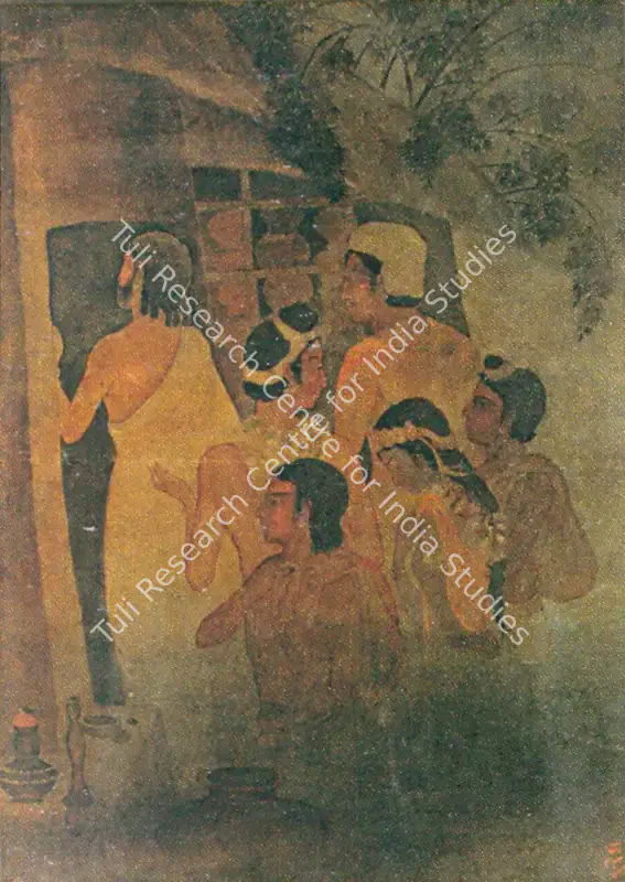 Dev Burman, D.K. (Artist). Mahavir with his Followers. Wash on paper, n.d. | Painting  | 00877642