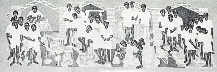 Subramanyan, K.G. (Artist). Industry. Wax Emulsion on Board, 1955 | K. G. Subramanyan, 1987 | Relief Work | FineArts | 00566386