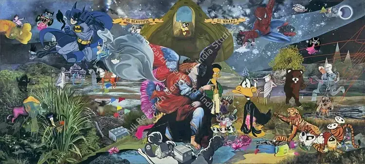Raghava, K.K. (Artist). The Trial Of Daffy Duck. Acrylic on canvas, 2013 | Painting | FineArts | 00547224